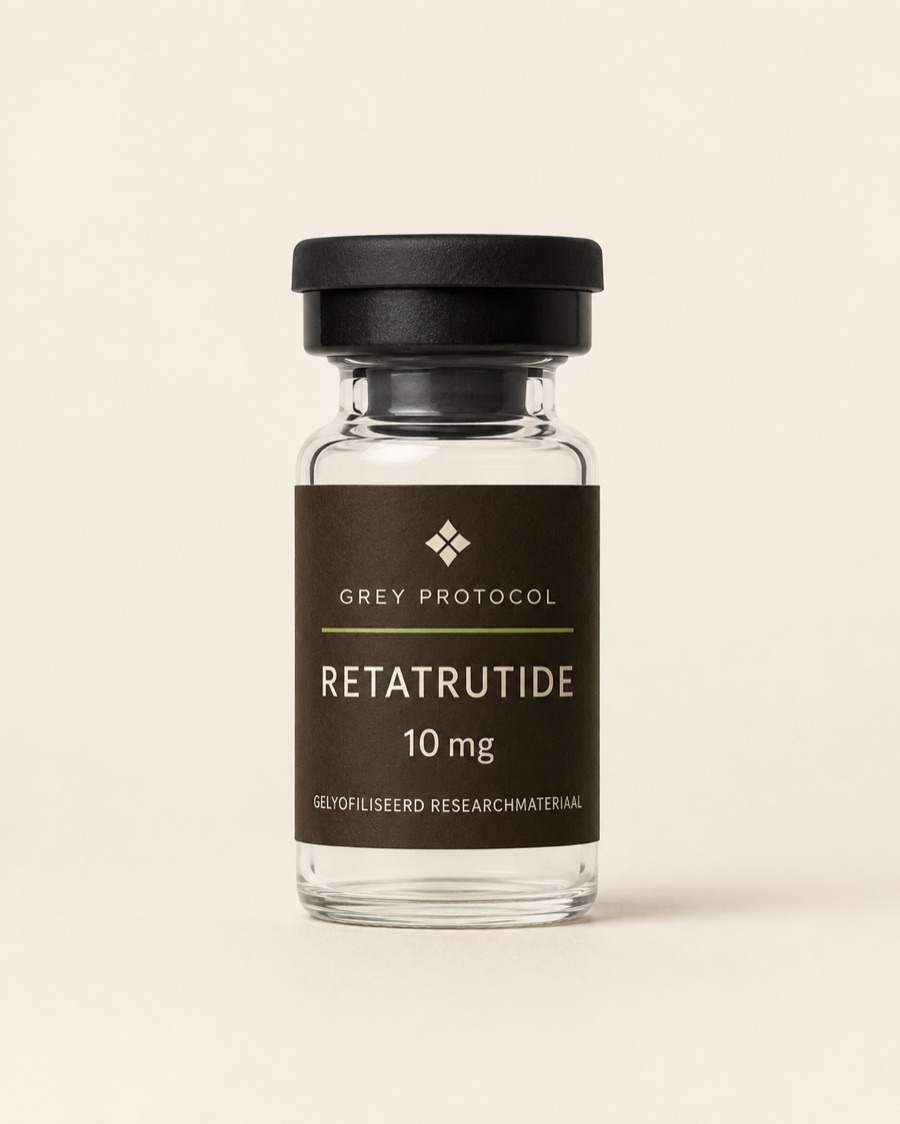Grey Protocol Retatrutide 10 mg vial met etiket